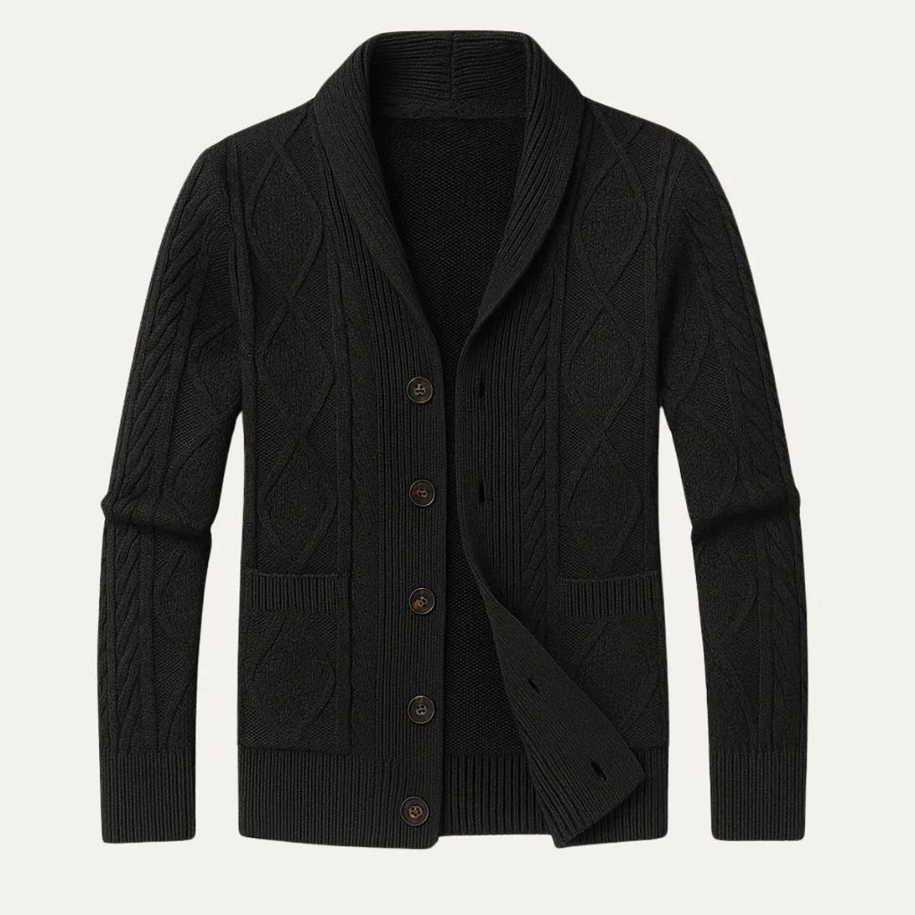 Mens Cashmere Shawl Collar Cardigan Luxuriously Soft - Apparel & Accessories > Clothing > Clothing Tops > Cardigans from Carter Wear