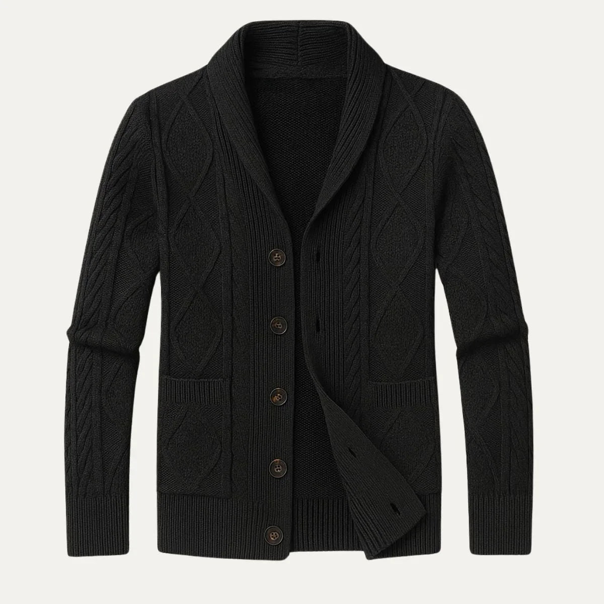 Mens Cashmere Shawl Collar Cardigan Luxuriously Soft - Apparel & Accessories > Clothing > Clothing Tops > Cardigans from Carter Wear