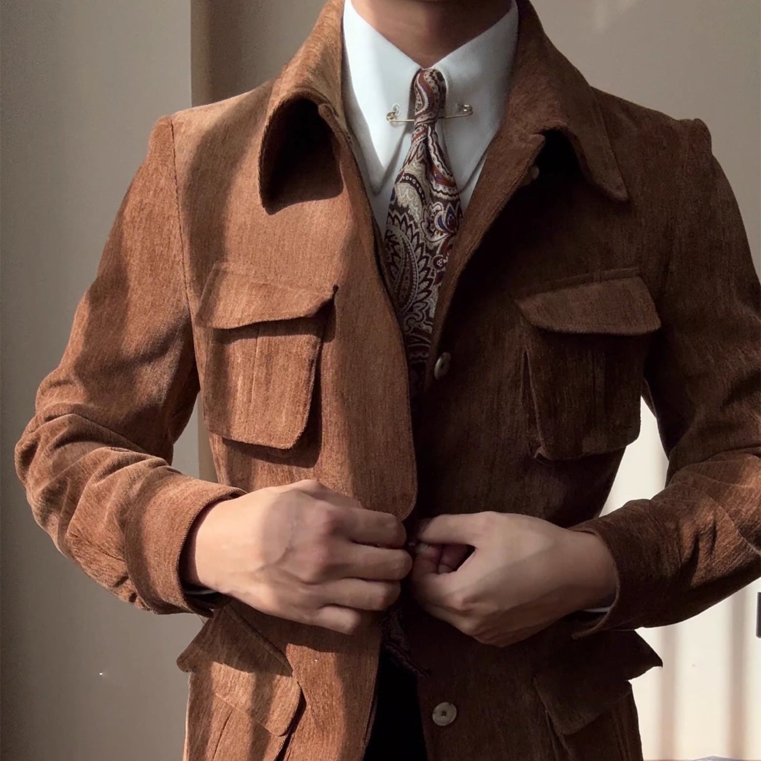 Mens Premium Superfine Woollen Fieldcraft Jacket Insulated Weatherproof Utility Overcoat - Apparel & Accessories > Clothing > Outerwear > Coats & Jackets from Carter Wear