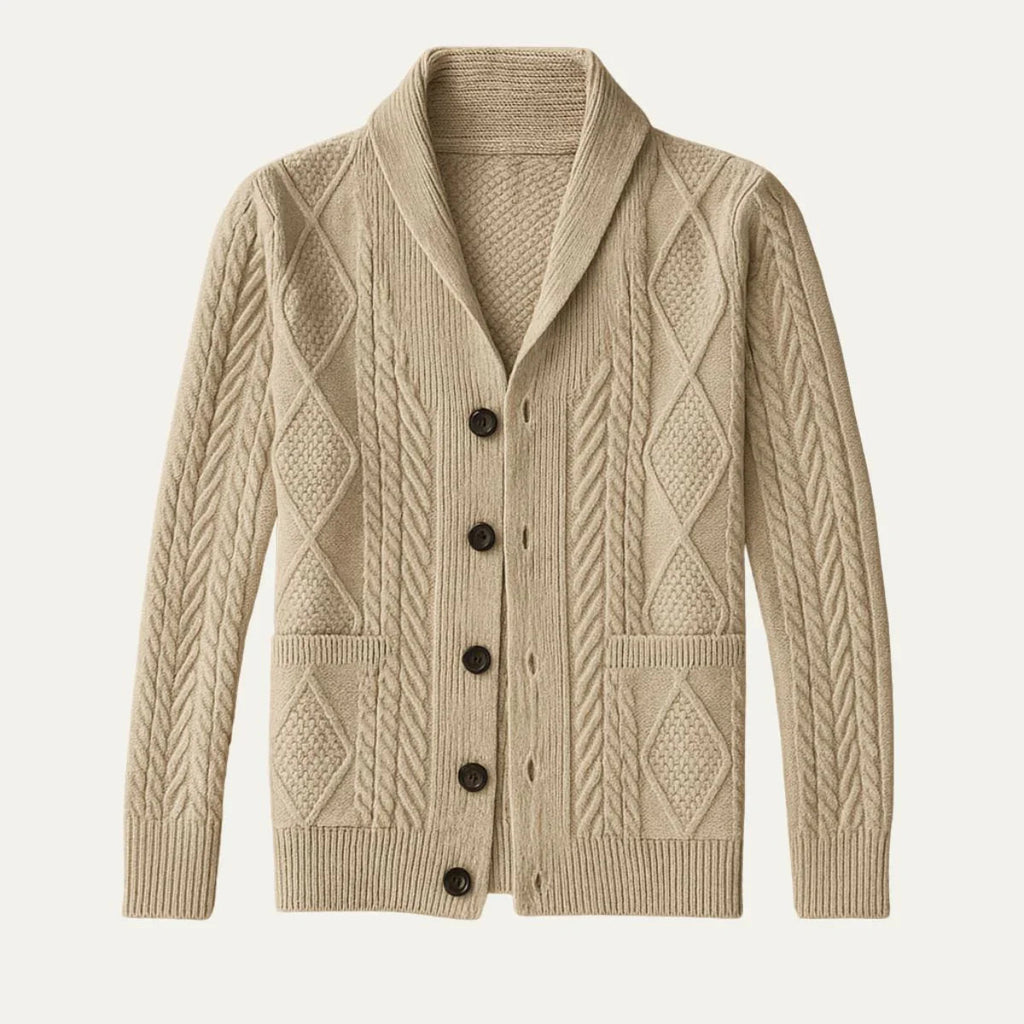 Mens Cashmere Shawl Collar Cardigan Luxuriously Soft - Apparel & Accessories > Clothing > Clothing Tops > Cardigans from Carter Wear