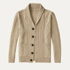 Mens Cashmere Shawl Collar Cardigan Luxuriously Soft - Apparel & Accessories > Clothing > Clothing Tops > Cardigans from Carter Wear