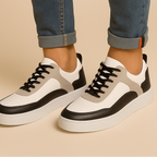 Two-Tone Leather Sneakers All-Day Comfort - Apparel & Accessories > Shoes > Sneakers from Carter Wear