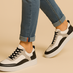 Two-Tone Leather Sneakers All-Day Comfort - Apparel & Accessories > Shoes > Sneakers from Carter Wear