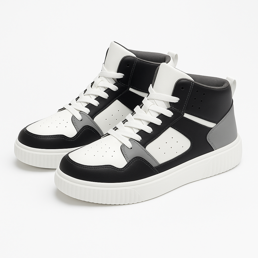 Mens High Top Trainers Premium Breathable Upper Cushioned Sole Everyday Comfort Ultimate - Apparel & Accessories > Shoes > Sneakers from Carter Wear