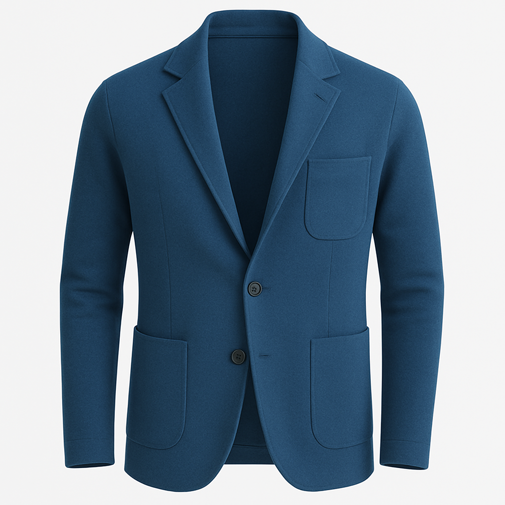 Mens Blazer Luxurious Velvet-Feel Lapel Collar Structured Timeless Smart Premium - Apparel & Accessories > Clothing > Outerwear > Coats & Jackets > Sport Jackets from Carter Wear