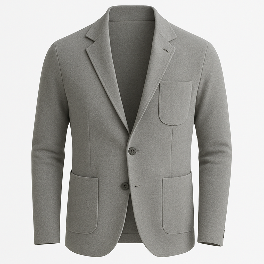 Mens Blazer Luxurious Velvet-Feel Lapel Collar Structured Timeless Smart Premium - Apparel & Accessories > Clothing > Outerwear > Coats & Jackets > Sport Jackets from Carter Wear