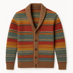 Mens Multicoloured Organic Cotton Cardigan With Striped Detailing Lightweight Breathable - Apparel & Accessories > Clothing > Clothing Tops > Cardigans from Carter Wear