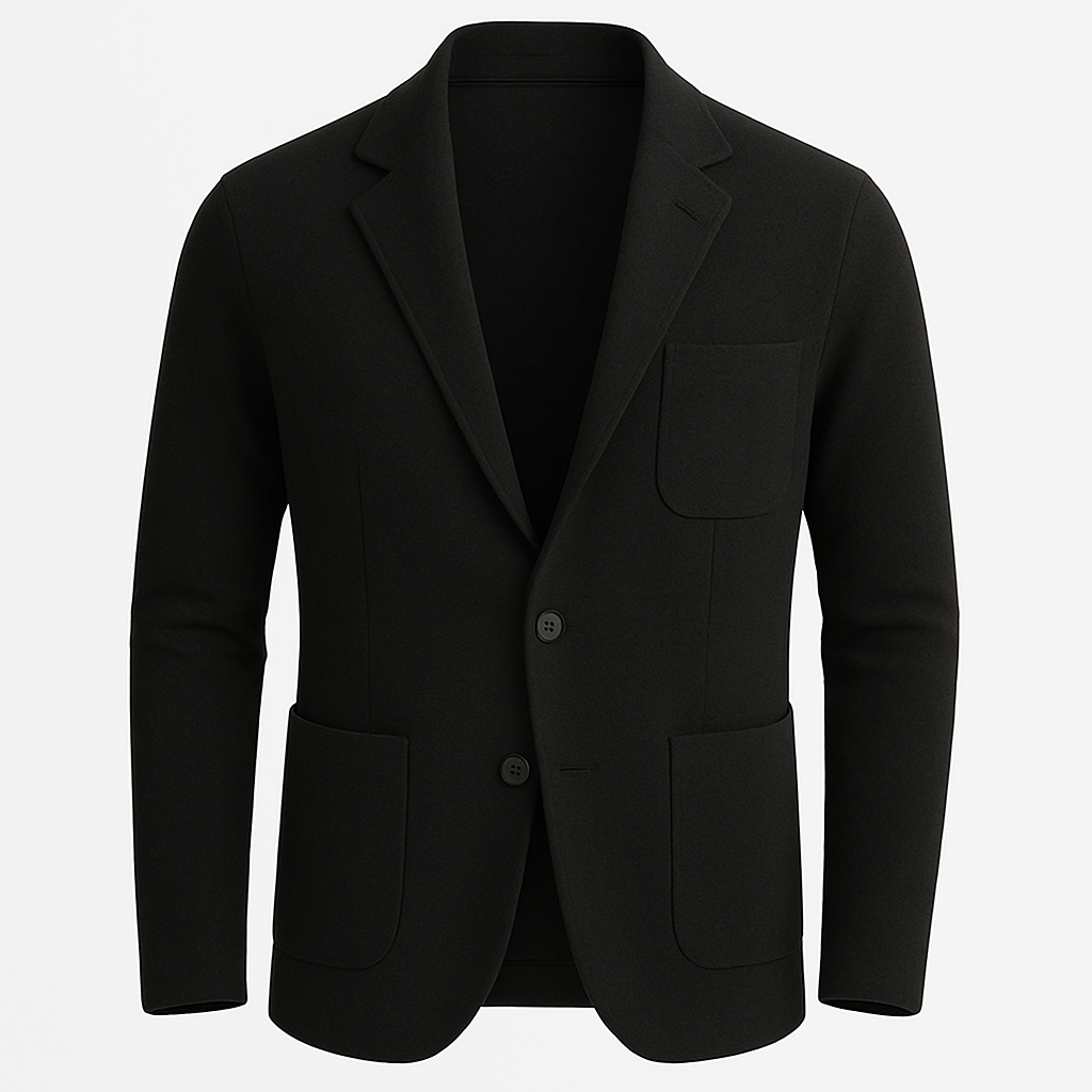 Mens Blazer Luxurious Velvet-Feel Lapel Collar Structured Timeless Smart Premium - Apparel & Accessories > Clothing > Outerwear > Coats & Jackets > Sport Jackets from Carter Wear
