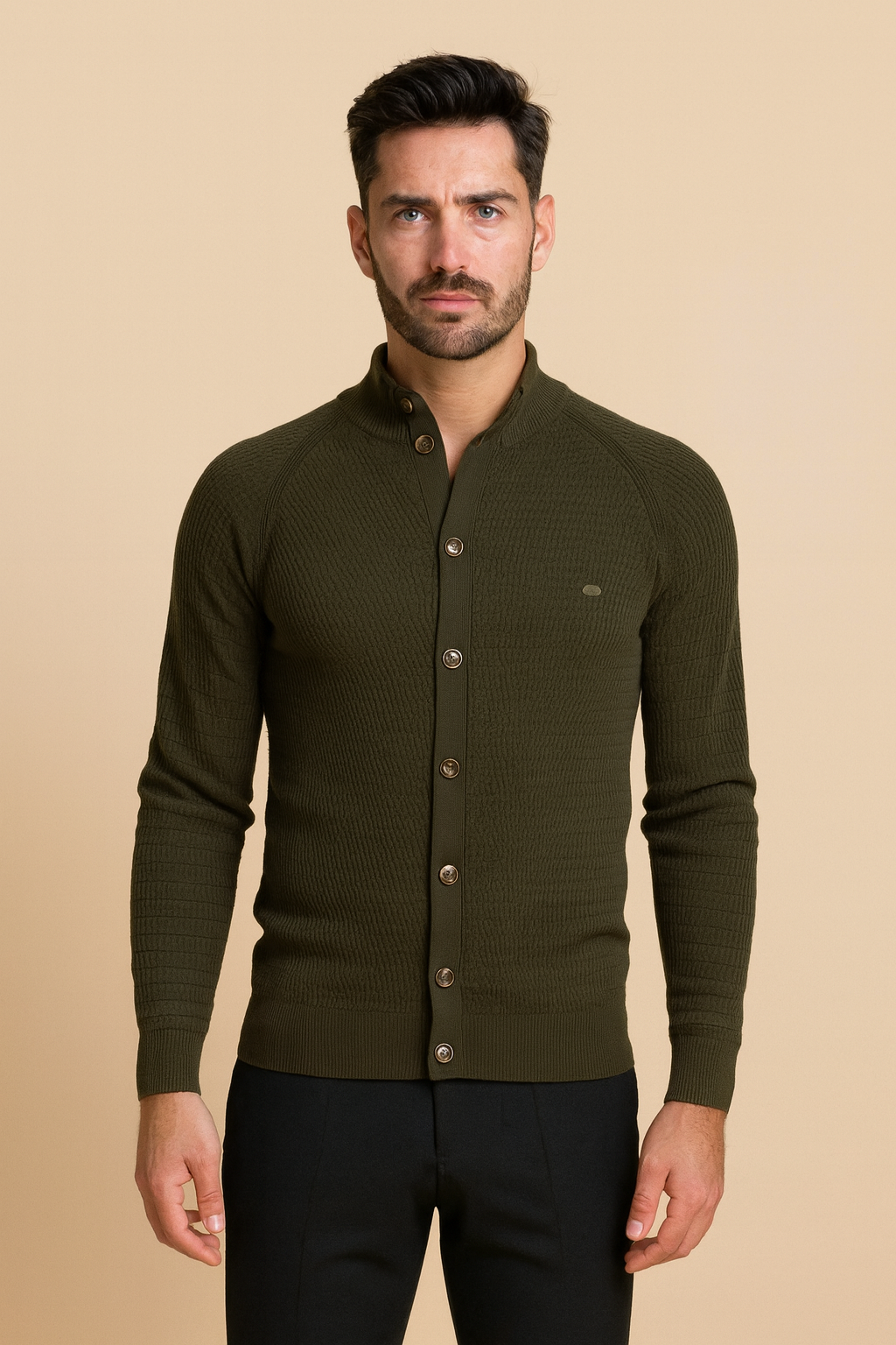 Men’s Cashmere Cardigan Luxuriously Soft with Premium Wool Warmth - Apparel & Accessories > Clothing > Clothing Tops > Cardigans from Carter Wear