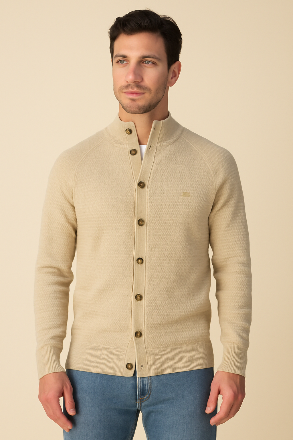 Men’s Cashmere Cardigan Luxuriously Soft with Premium Wool Warmth - Apparel & Accessories > Clothing > Clothing Tops > Cardigans from Carter Wear
