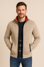 Mens Knitted Fleece Zip Jacket With Thermal Insulation - Apparel & Accessories > Clothing > Outerwear > Coats & Jackets from Carter Wear