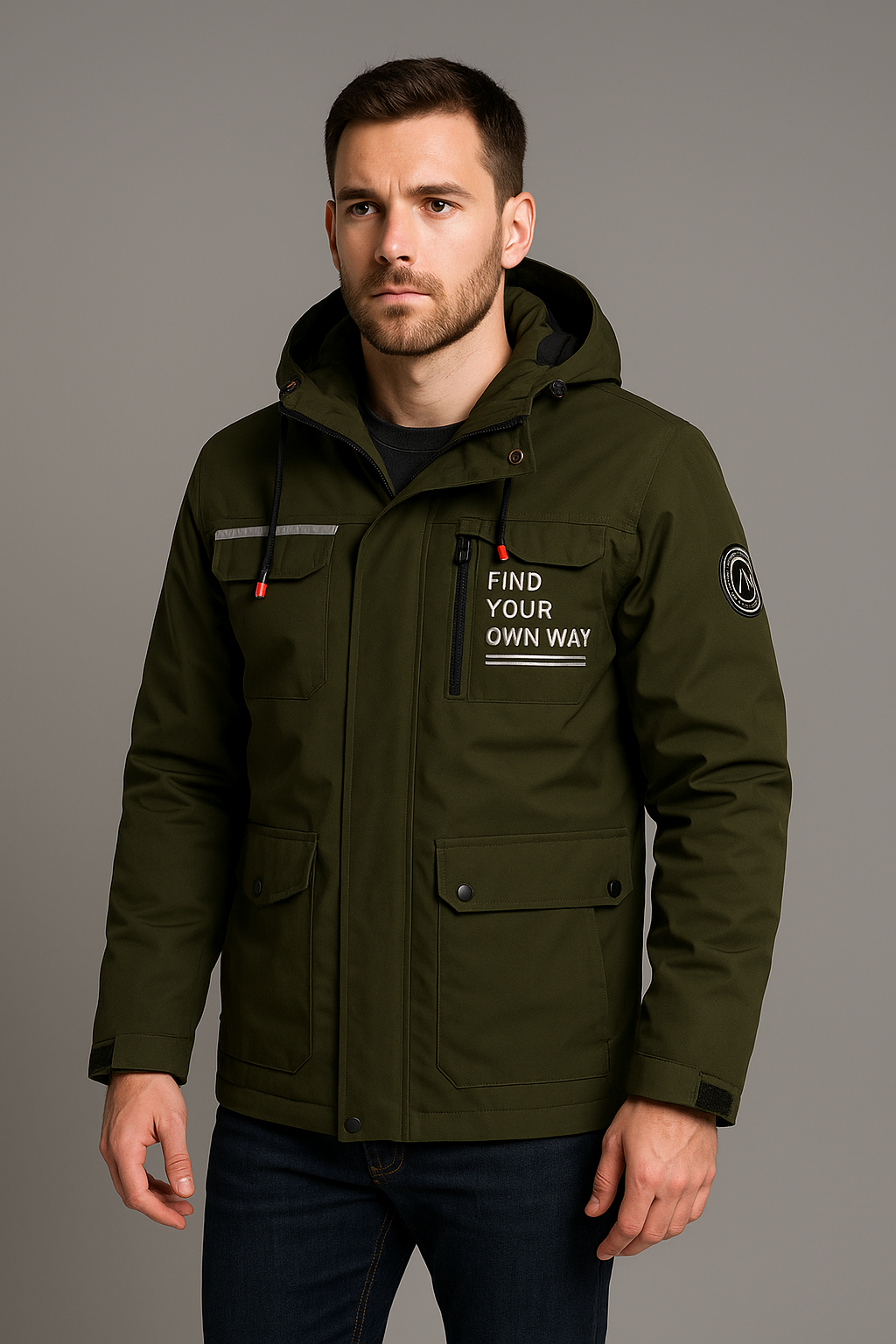 Mens Water-Resistant Hooded Utility Jacket Weatherproof - Apparel & Accessories > Clothing > Outerwear > Coats & Jackets > Rain Coats from Carter Wear
