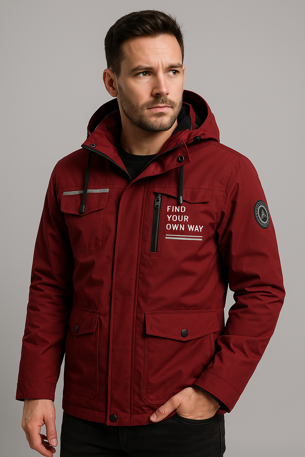 Mens Water-Resistant Hooded Utility Jacket Weatherproof - Apparel & Accessories > Clothing > Outerwear > Coats & Jackets > Rain Coats from Carter Wear