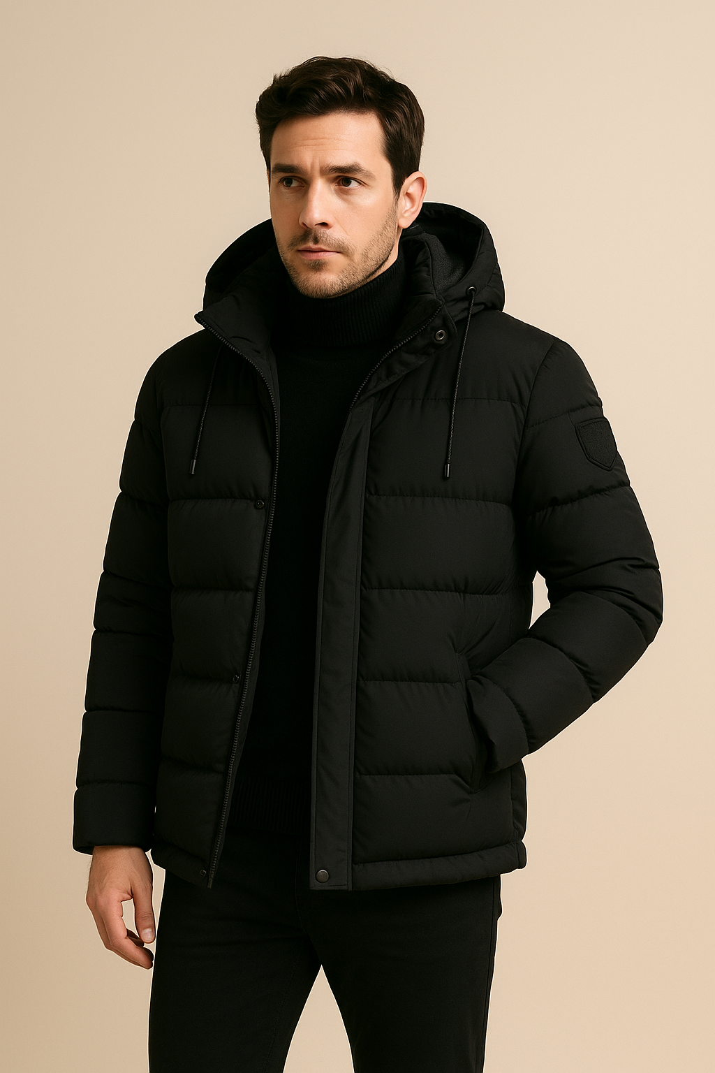 Men's Water-Resistant Padded Coat Extreme-Weather Hooded Insulated Mid-Thigh Length - Apparel & Accessories > Clothing > Outerwear > Coats & Jackets > Puffer Jackets from Carter Wear