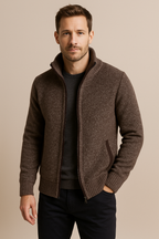 Mens Knitted Fleece Zip Jacket With Thermal Insulation - Apparel & Accessories > Clothing > Outerwear > Coats & Jackets from Carter Wear