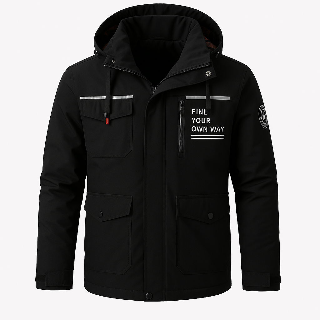 Mens Water-Resistant Hooded Utility Jacket Weatherproof - Apparel & Accessories > Clothing > Outerwear > Coats & Jackets > Rain Coats from Carter Wear