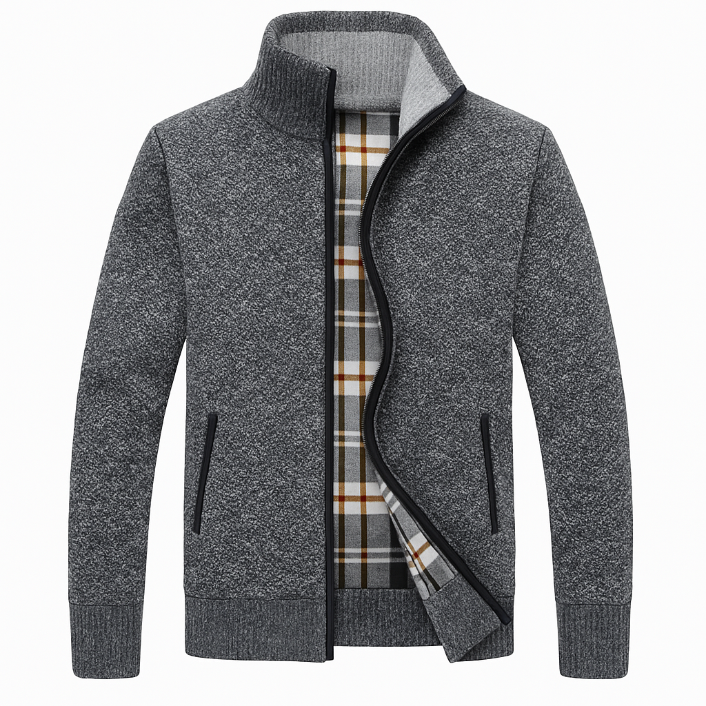 Mens Knitted Fleece Zip Jacket With Thermal Insulation - Apparel & Accessories > Clothing > Outerwear > Coats & Jackets from Carter Wear