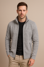 Mens Knitted Fleece Zip Jacket With Thermal Insulation - Apparel & Accessories > Clothing > Outerwear > Coats & Jackets from Carter Wear