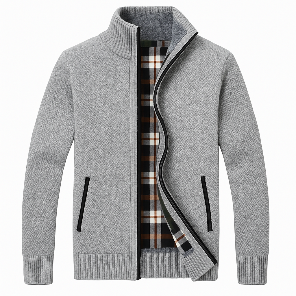 Mens Knitted Fleece Zip Jacket With Thermal Insulation - Apparel & Accessories > Clothing > Outerwear > Coats & Jackets from Carter Wear