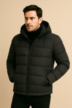 Men's Water-Resistant Padded Coat Extreme-Weather Hooded Insulated Mid-Thigh Length - Apparel & Accessories > Clothing > Outerwear > Coats & Jackets > Puffer Jackets from Carter Wear