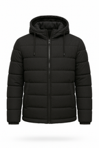 Men's Water-Resistant Padded Coat Extreme-Weather Hooded Insulated Mid-Thigh Length - Apparel & Accessories > Clothing > Outerwear > Coats & Jackets > Puffer Jackets from Carter Wear