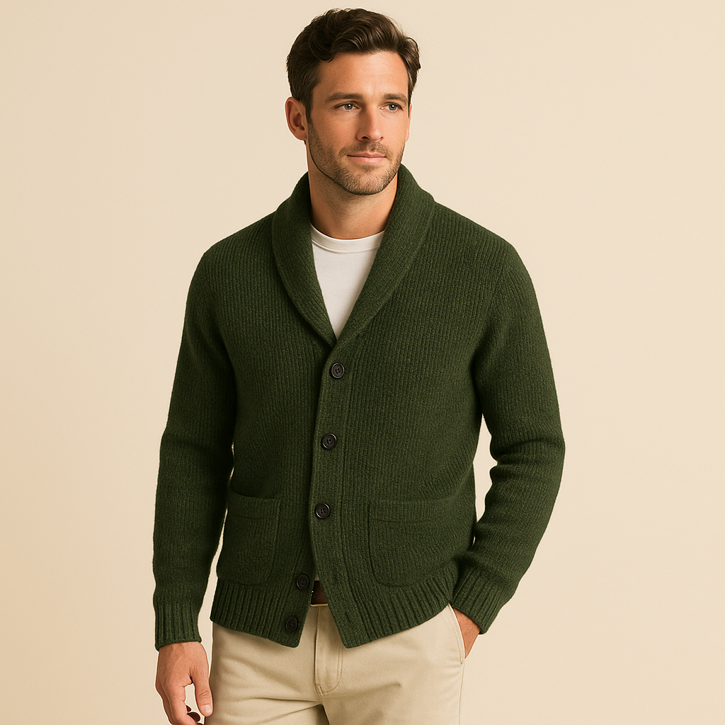 Mens V-Neck Cardigan Knitwear Premium Quality - Apparel & Accessories > Clothing > Clothing Tops > Cardigans from Carter Wear