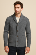 Mens Cashmere Shawl Collar Cardigan Luxuriously Soft - Apparel & Accessories > Clothing > Clothing Tops > Cardigans from Carter Wear