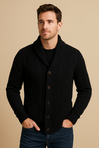 Mens Cashmere Shawl Collar Cardigan Luxuriously Soft - Apparel & Accessories > Clothing > Clothing Tops > Cardigans from Carter Wear