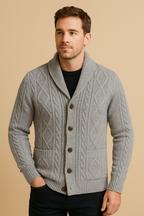 Mens Cashmere Shawl Collar Cardigan Luxuriously Soft - Apparel & Accessories > Clothing > Clothing Tops > Cardigans from Carter Wear