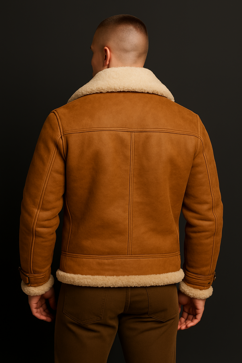 Luxurious Premium Aviator Jacket Featuring Insulated Weatherproof Shearling Lining - Apparel & Accessories > Clothing > Outerwear > Coats & Jackets > Parkas from Carter Wear