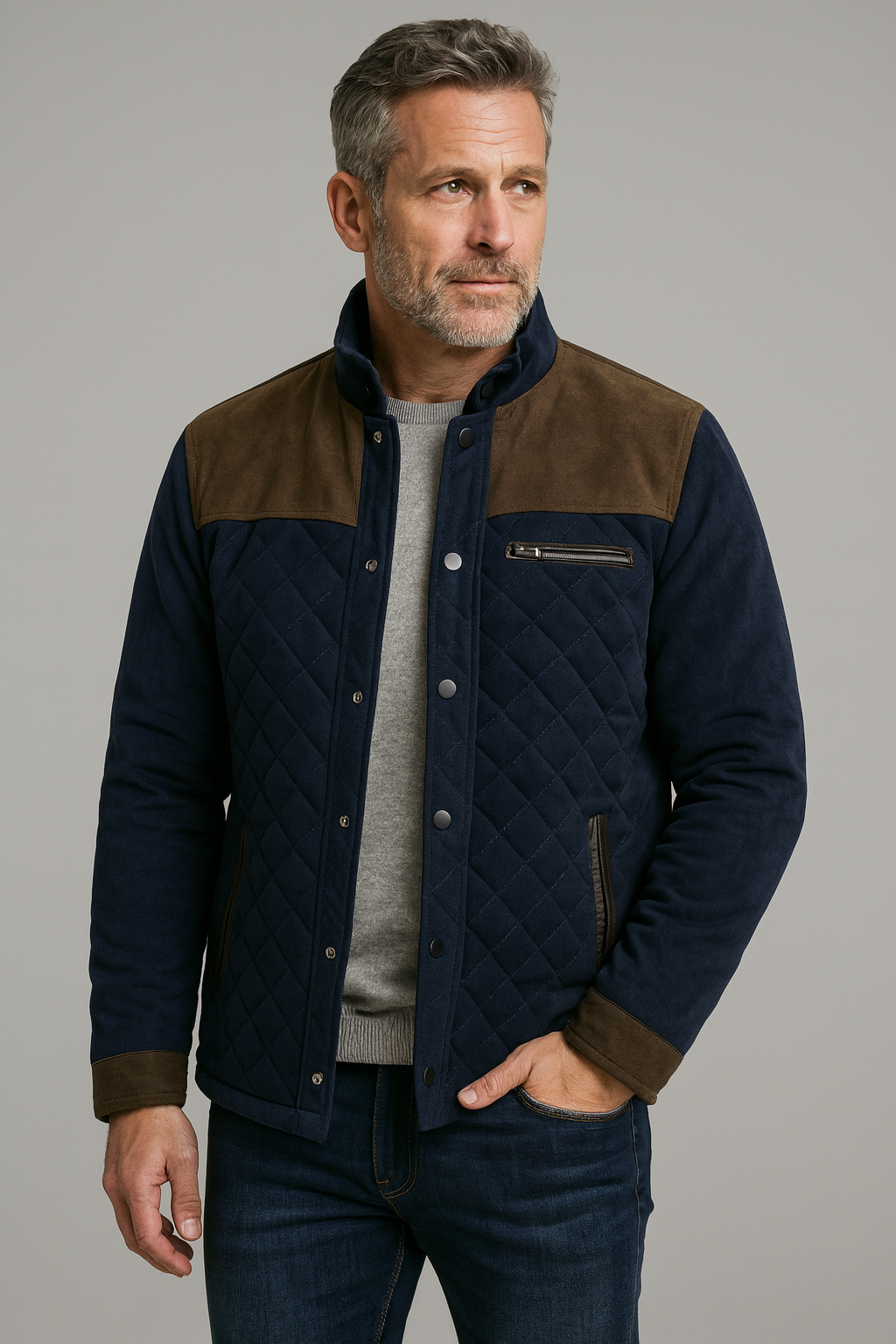 Quilted Panel Jacket Premium Diamond Pattern Lightweight Insulation Tailored Silhouette - Apparel & Accessories > Clothing > Outerwear > Coats & Jackets from Carter Wear