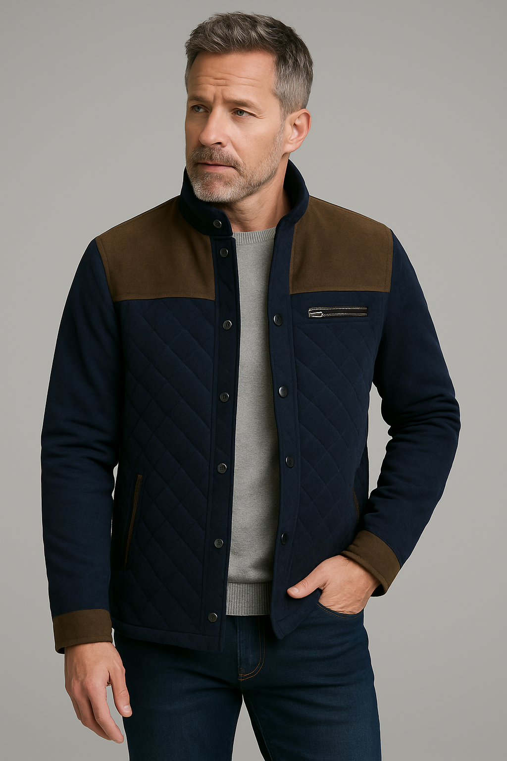 Quilted Panel Jacket Premium Diamond Pattern Lightweight Insulation Tailored Silhouette - Apparel & Accessories > Clothing > Outerwear > Coats & Jackets from Carter Wear