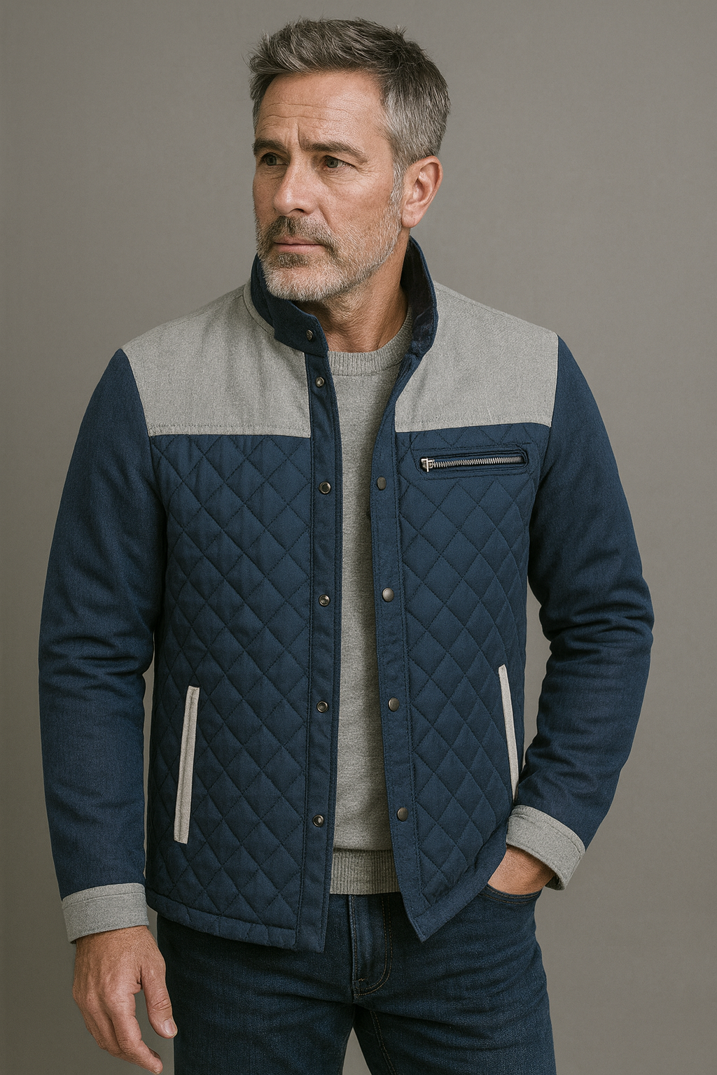 Quilted Panel Jacket Premium Diamond Pattern Lightweight Insulation Tailored Silhouette - Apparel & Accessories > Clothing > Outerwear > Coats & Jackets from Carter Wear