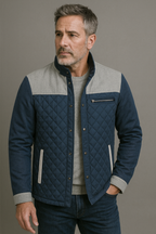 Quilted Panel Jacket Premium Diamond Pattern Lightweight Insulation Tailored Silhouette - Apparel & Accessories > Clothing > Outerwear > Coats & Jackets from Carter Wear