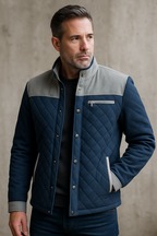 Quilted Panel Jacket Premium Diamond Pattern Lightweight Insulation Tailored Silhouette - Apparel & Accessories > Clothing > Outerwear > Coats & Jackets from Carter Wear