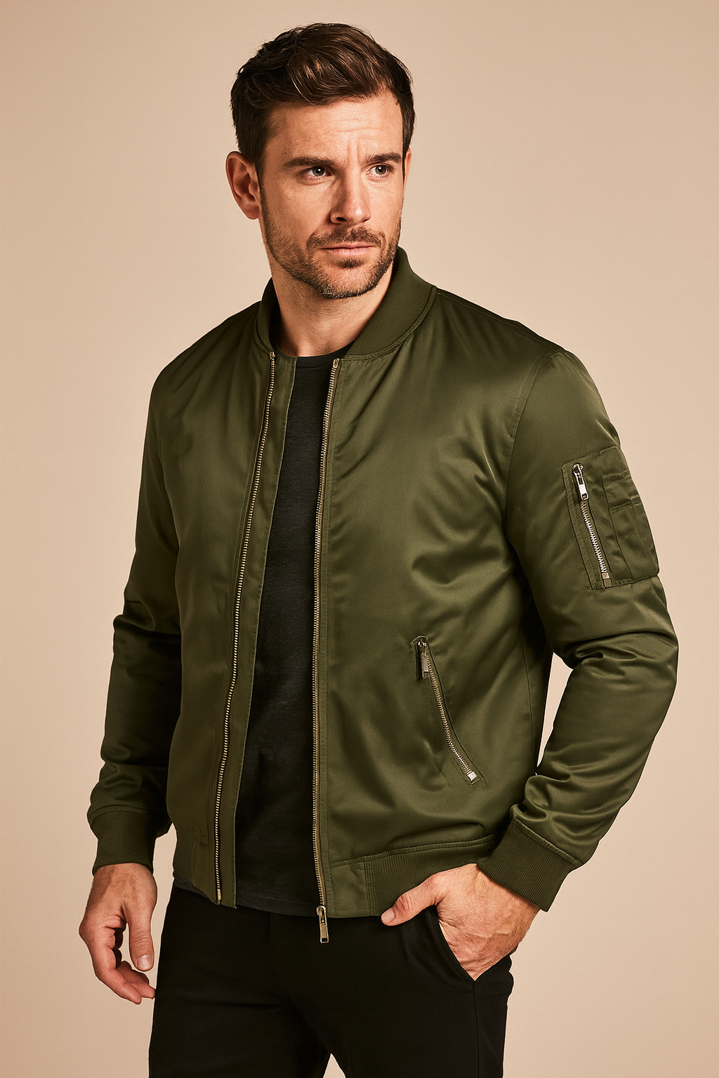 Men's Classic Bomber Jacket Ultralight-Performance Windproof Everyday Style Edition - Apparel & Accessories > Clothing > Outerwear > Coats & Jackets > Bomber Jackets from Carter Wear