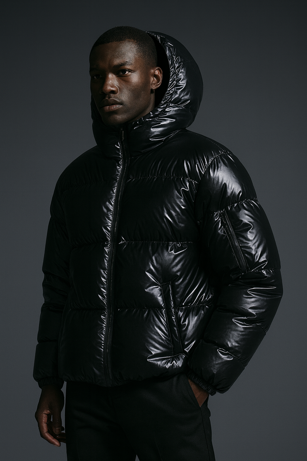 Mens Glossy Puffer Jacket Weatherproof Insulated Fleece-Lined Luxurious Shimmer Shine - Apparel & Accessories > Clothing > Outerwear > Coats & Jackets > Puffer Jackets from Carter Wear