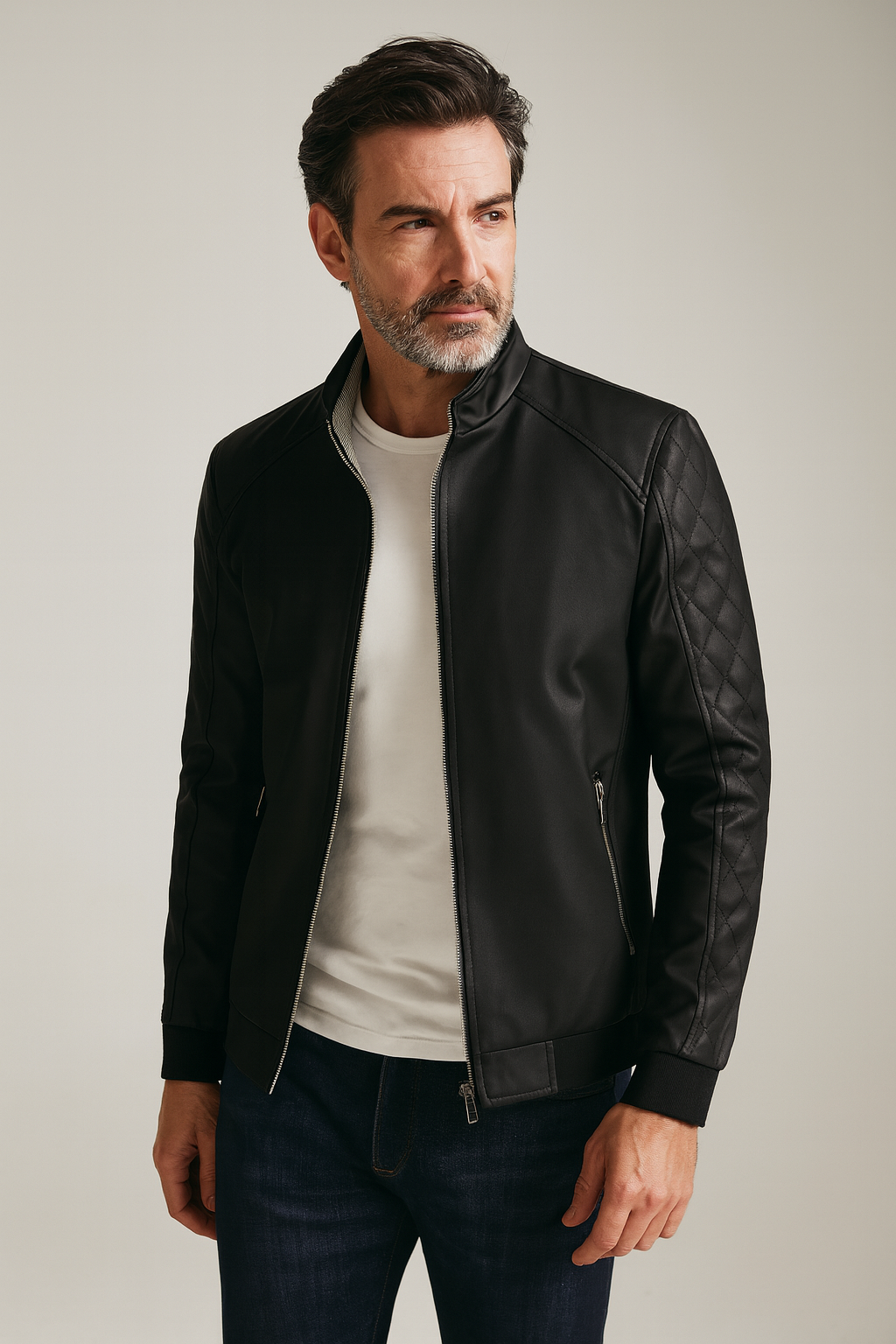 Mens Quilted Sleeve Bomber Jacket Lightweight Weatherproof Everyday Style Versatile - Apparel & Accessories > Clothing > Outerwear > Coats & Jackets > Bomber Jackets from Carter Wear