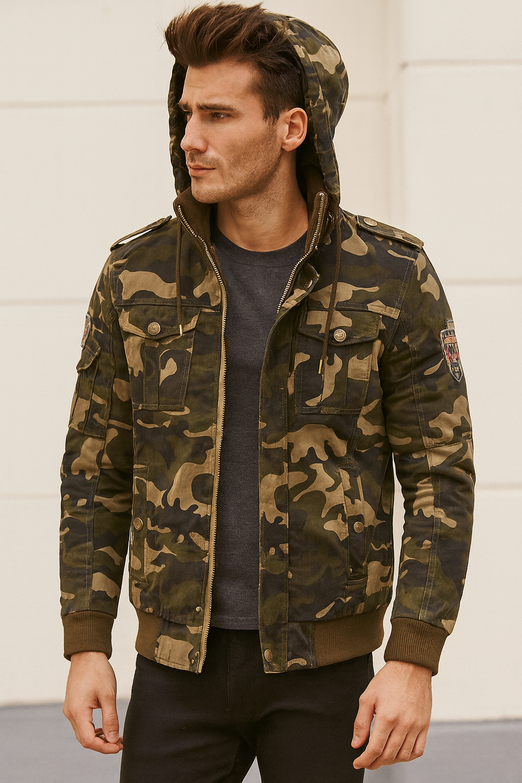 Camo Windbreaker Jacket – Ultra Lightweight Water Resistant Packable Outdoor Gear - Apparel & Accessories > Clothing > Outerwear > Coats & Jackets from Carter Wear
