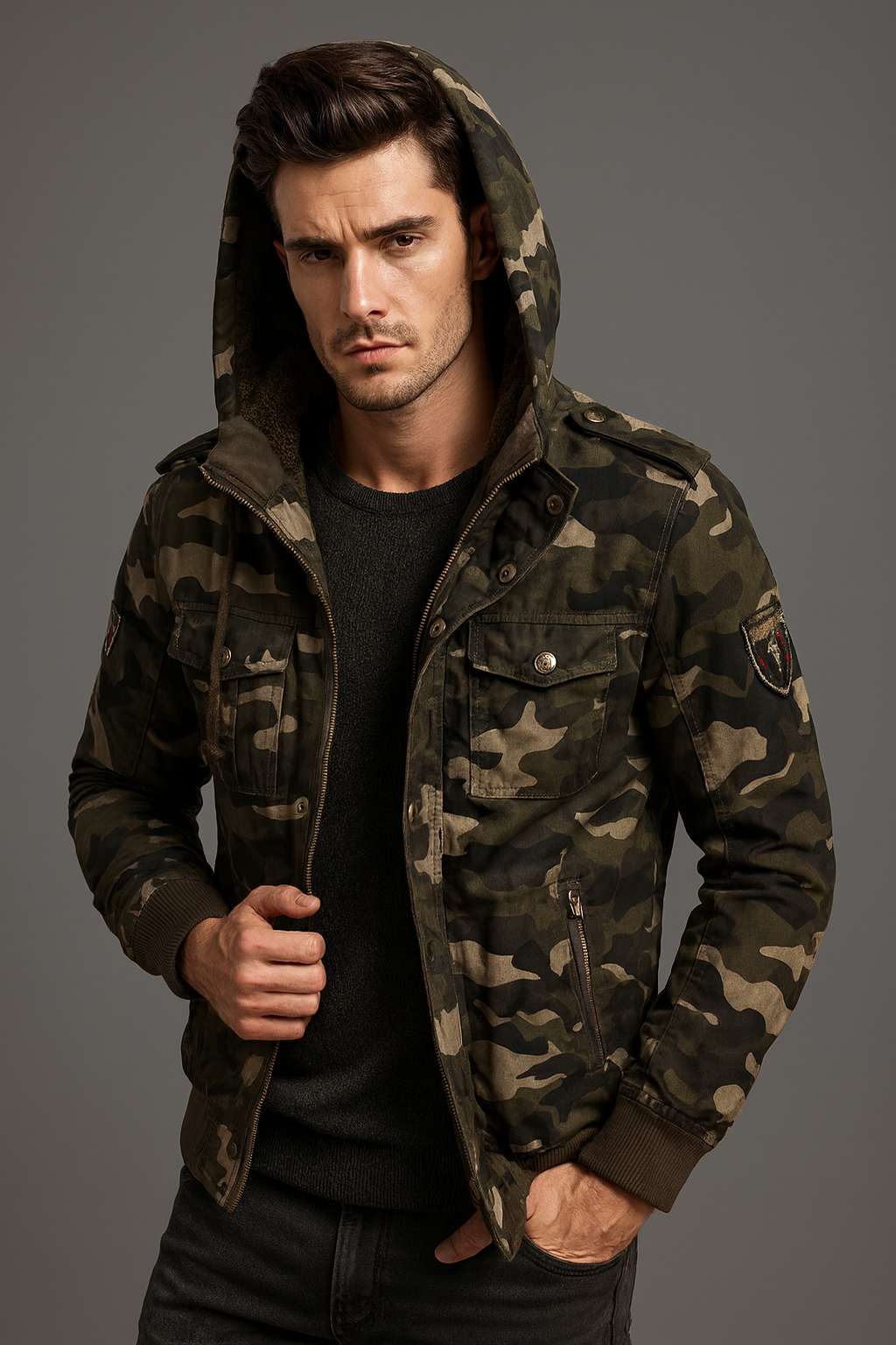 Camo Windbreaker Jacket – Ultra Lightweight Water Resistant Packable Outdoor Gear - Apparel & Accessories > Clothing > Outerwear > Coats & Jackets from Carter Wear