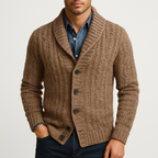 Mens Wool Blend Knit Cardigan UltraSoft Merino Warmth Relaxed-Fit - Apparel & Accessories > Clothing > Clothing Tops > Cardigans from Carter Wear