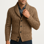 Mens Wool Blend Knit Cardigan UltraSoft Merino Warmth Relaxed-Fit - Apparel & Accessories > Clothing > Clothing Tops > Cardigans from Carter Wear