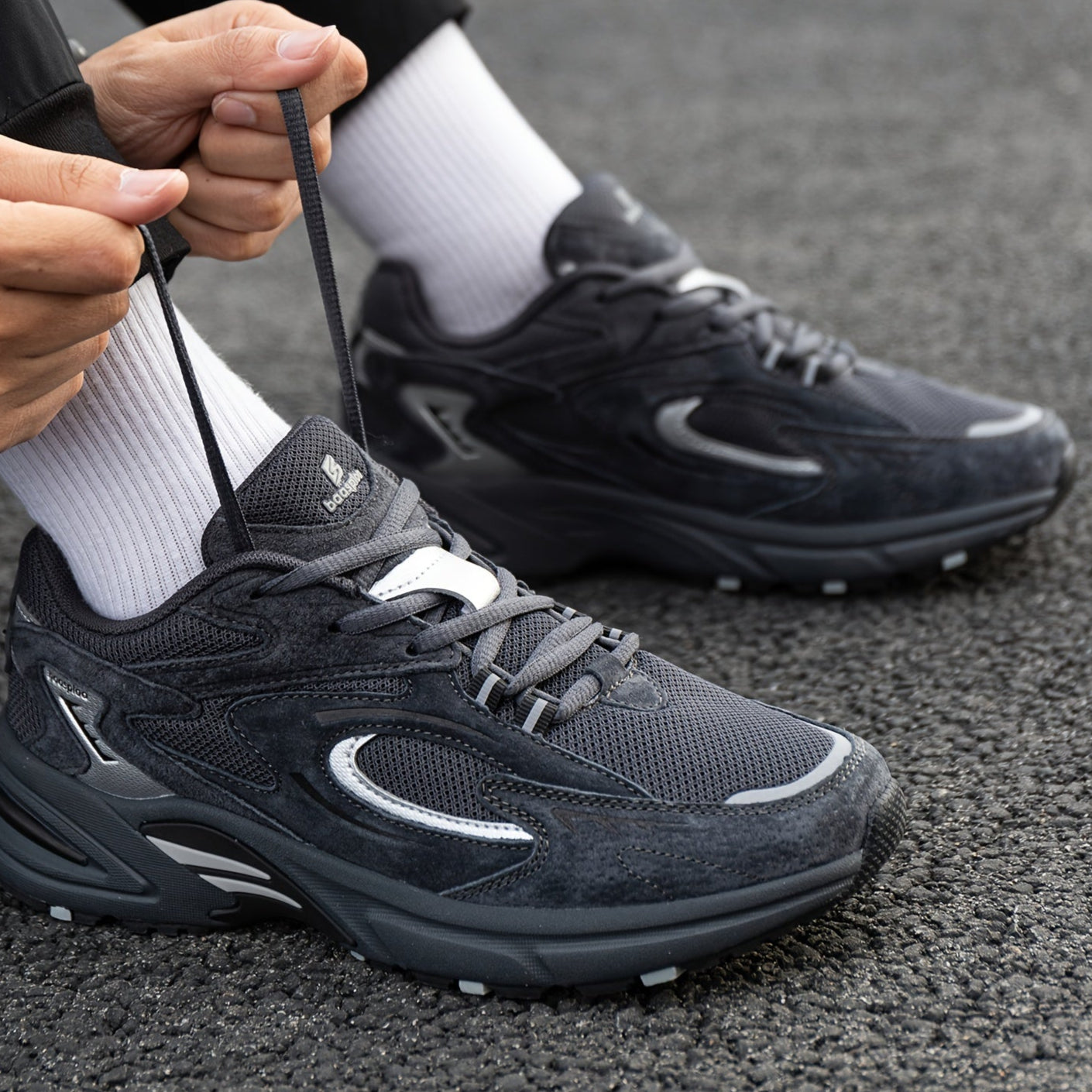 Mens Streetwear Sneakers - Lightweight Breathable All Day Comfort Cushioned Insoles - Apparel & Accessories > Shoes > Sneakers from Carter Wear